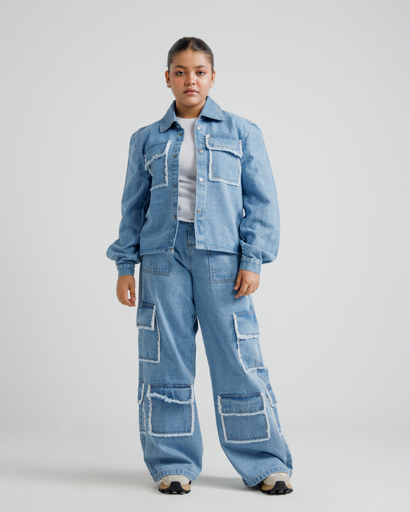 Fringed Denim Overshirt